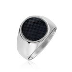 Bague Jourdan Homme Arecibo Acier Blanc Carbone - Bijoux fantaisie Homme | Marc Orian