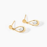 Boucles D'oreilles Pendantes Phaenna Or Jaune Oxyde De Zirconium - Pendantes Femme | Marc Orian