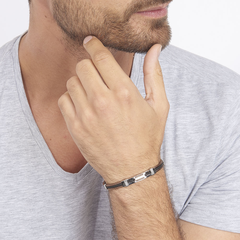Bracelet Marie-gaelleae Or Acier Bicolore - Bracelets cha&icirc;nes Homme | Marc Orian