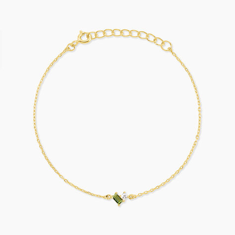 Bracelet Poem Argent Jaune P&eacute;ridot Oxyde De Zirconium - Bracelets fantaisie Femme | Marc Orian