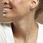 Boucles D'oreilles Puces Davena Argent Rose Oxyde De Zirconium - Puces Femme | Marc Orian