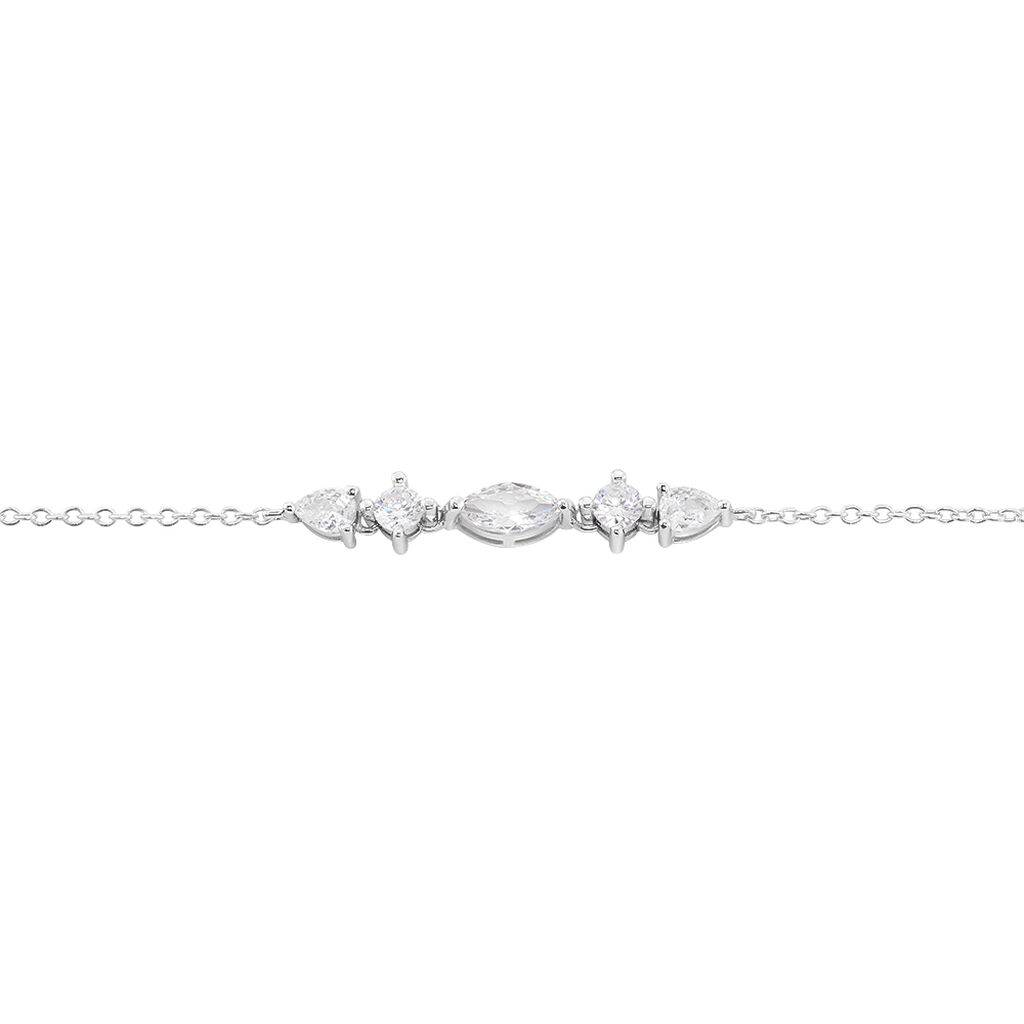 Bracelet Mascaret Argent Blanc Oxyde De Zirconium - Bracelets chaînes Femme | Marc Orian