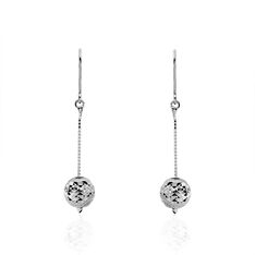 Boucles D'oreilles Pendantes Michaela Argent Blanc - Boucles d'oreilles Pendantes Femme | Marc Orian