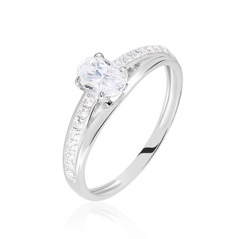 Bague Solitaire Tahyss Or Blanc Oxyde De Zirconium - Bagues Solitaire Femme | Marc Orian