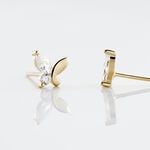 Boucles D'oreilles Puces Evaelle Papillon Or Jaune Oxyde De Zirconium - Puces Femme | Marc Orian