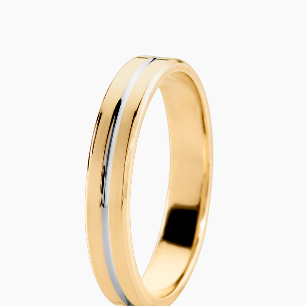 Alliance Liseret Ruban Plat Or Bicolore - Alliances duo Unisex | Marc Orian