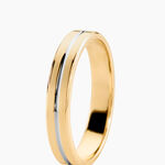 Alliance Liseret Ruban Plat Or Bicolore - Alliances duo Unisex | Marc Orian