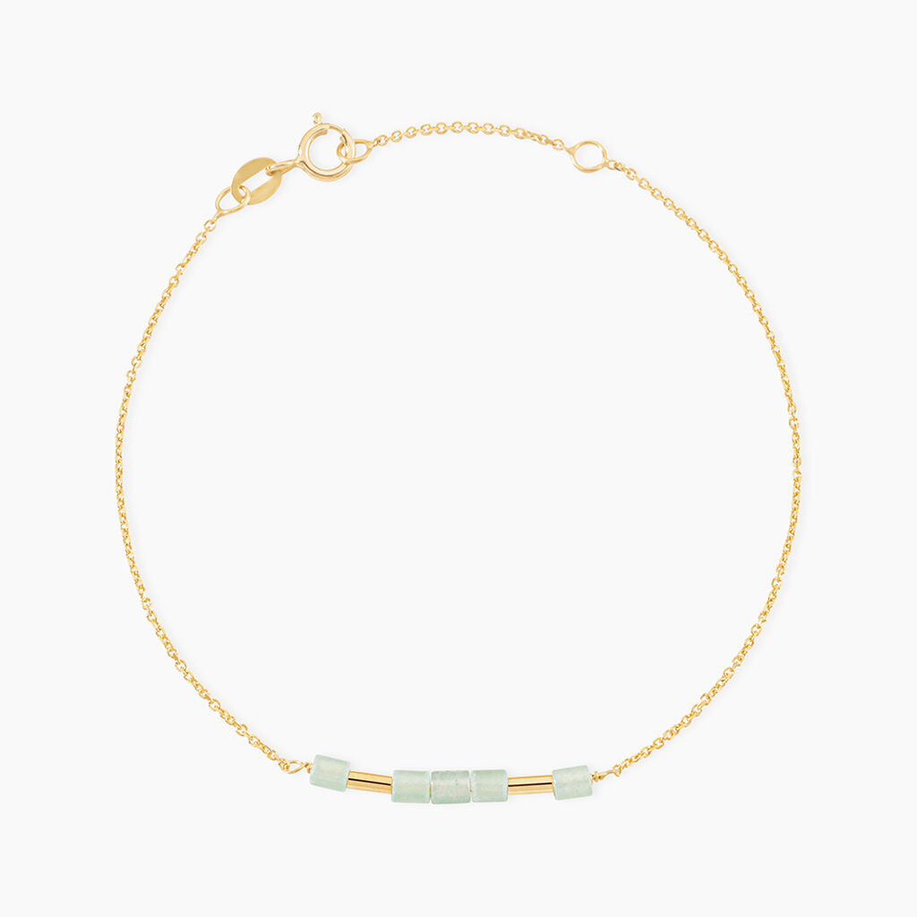 Bracelet Erdmann Or Jaune Aventurine - Bracelets cha&icirc;nes Femme | Marc Orian