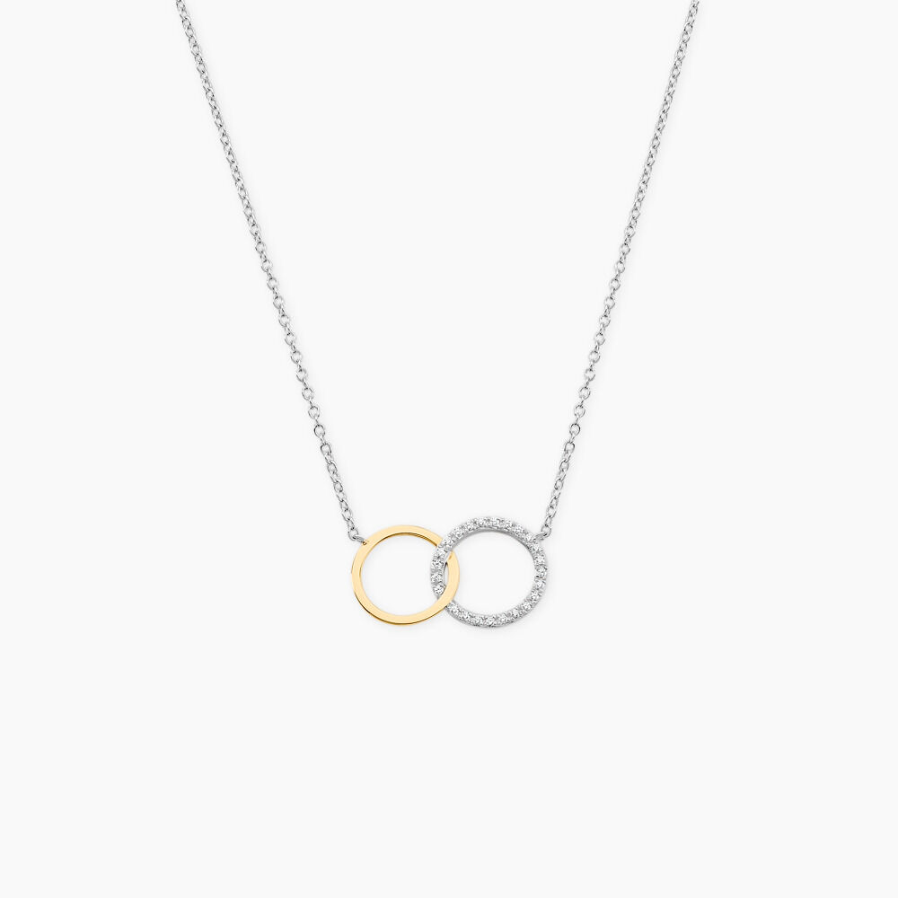 Collier Fei Or Jaune Argent Blanc Oxyde De Zirconium - Colliers avec pierres Femme | Marc Orian