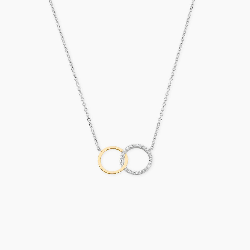 Collier Fei Or Jaune Argent Blanc Oxyde De Zirconium - Colliers avec pierres Femme | Marc Orian