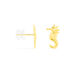 Boucles D'oreilles Puces Ambrosie Hippocampe Or Jaune - Puces Femme | Marc Orian