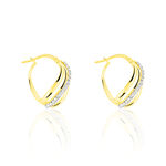 Cr&eacute;oles Eliseo Or Jaune Strass - Cr&eacute;oles Femme | Marc Orian