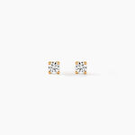 Boucles D'oreilles Puces Aphrodite Or Jaune Diamant - Puces Famille | Marc Orian