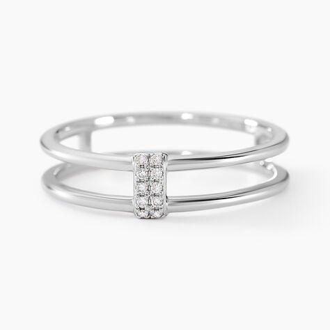Bague Olimpia Argent Blanc Diamant Synth&eacute;tique - Bagues avec pierre Femme | Marc Orian