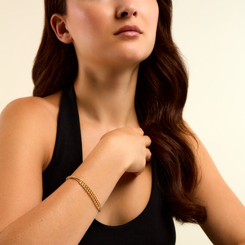 Bracelet Damaris Argent Dor&eacute; A L'Or 750/1000 - Bracelets Multirangs Femme | Marc Orian