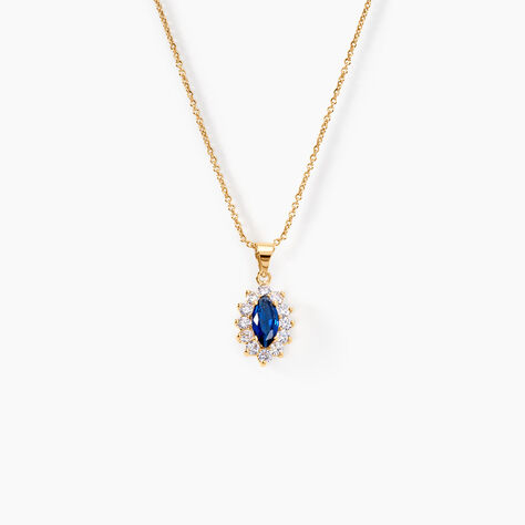 Collier Lisea Plaqué Or Jaune Verre Et Oxyde De Zirconium - Colliers avec pierres Femme | Marc Orian