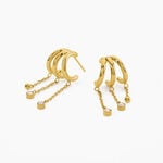 Boucles D'Oreilles Pendantes Aurore Acier Jaune Oxyde De Zirconium - Pendantes Femme | Marc Orian
