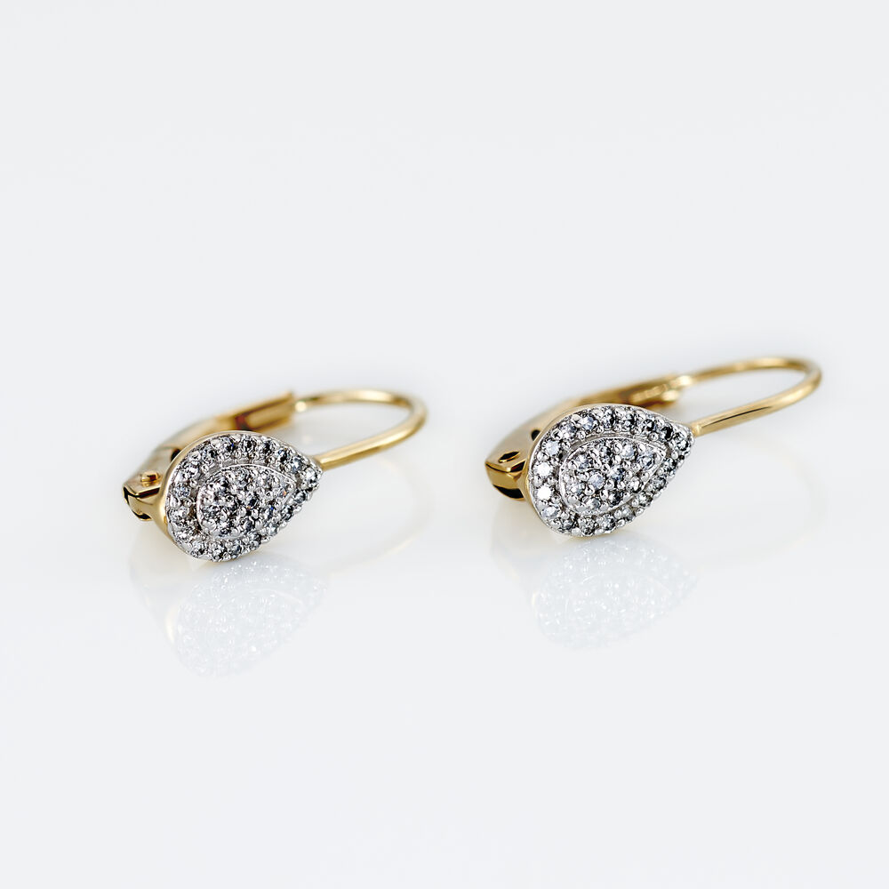 Boucles D'oreilles Pendantes Ursanne Or Jaune Diamants -  Femme | Marc Orian