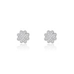 Boucles D'oreilles Puces Ottilie Argent Blanc Oxyde De Zirconium - Puces Femme | Marc Orian