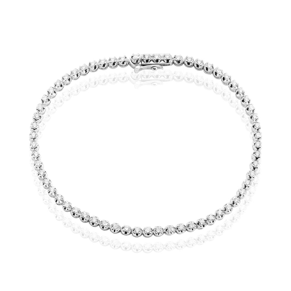 Bracelet Myriemeae Or Blanc Diamant - Bracelets chaînes Femme | Marc Orian
