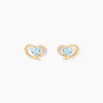 Boucles D'Oreilles Puces Creighton Or Jaune Topaze Oxyde De Zirconium - Puces Femme | Marc Orian