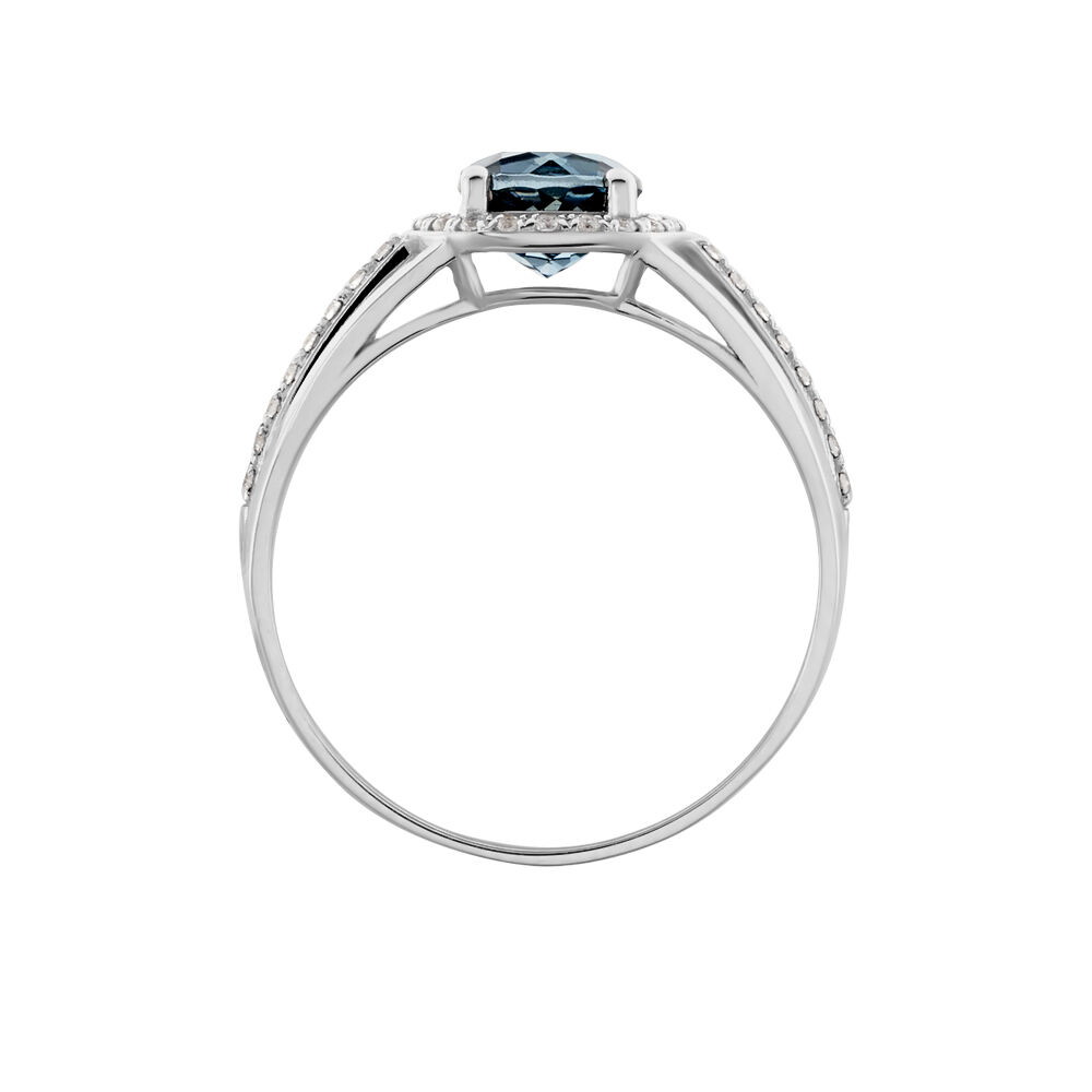 Bague Or Blanc Maeva Topaze Oxydes De Zirconium - Bagues pierres fines Femme | Marc Orian