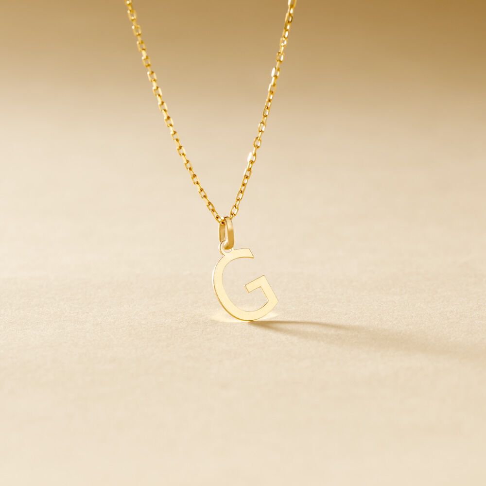 Pendentif Ionia Lettre Or Jaune - Pendentifs Famille | Marc Orian