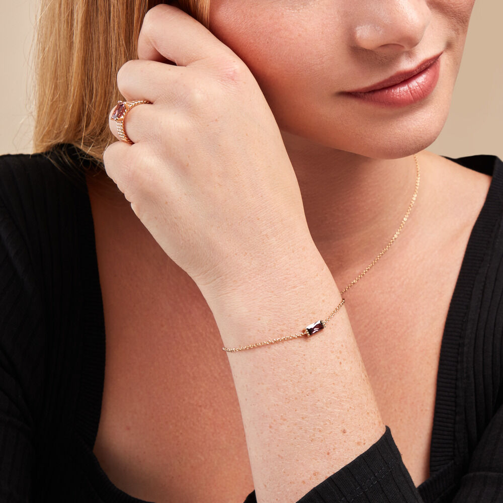 Bracelet Luccia Plaqu&eacute; Or Dor&eacute; Pierre D'imitation - Bracelets fantaisie Femme | Marc Orian