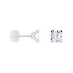 Boucles D'oreilles Puces Or Blanc Doreen Oxydes De Zirconium - Puces Famille | Marc Orian