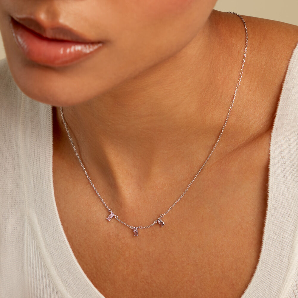 Collier Dion Argent Blanc Oxyde De Zirconium - Colliers avec pierres Femme | Marc Orian