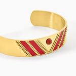 Bracelet Manchette Imagine Tamera Acier Jaune Jaspe - Bracelets Pierre Femme | Marc Orian