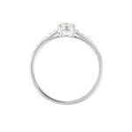 Bague Solitaire Accompagn&eacute; Aramis Or Blanc Diamant Synth&eacute;tique - Parures de mariage Femme | Marc Orian