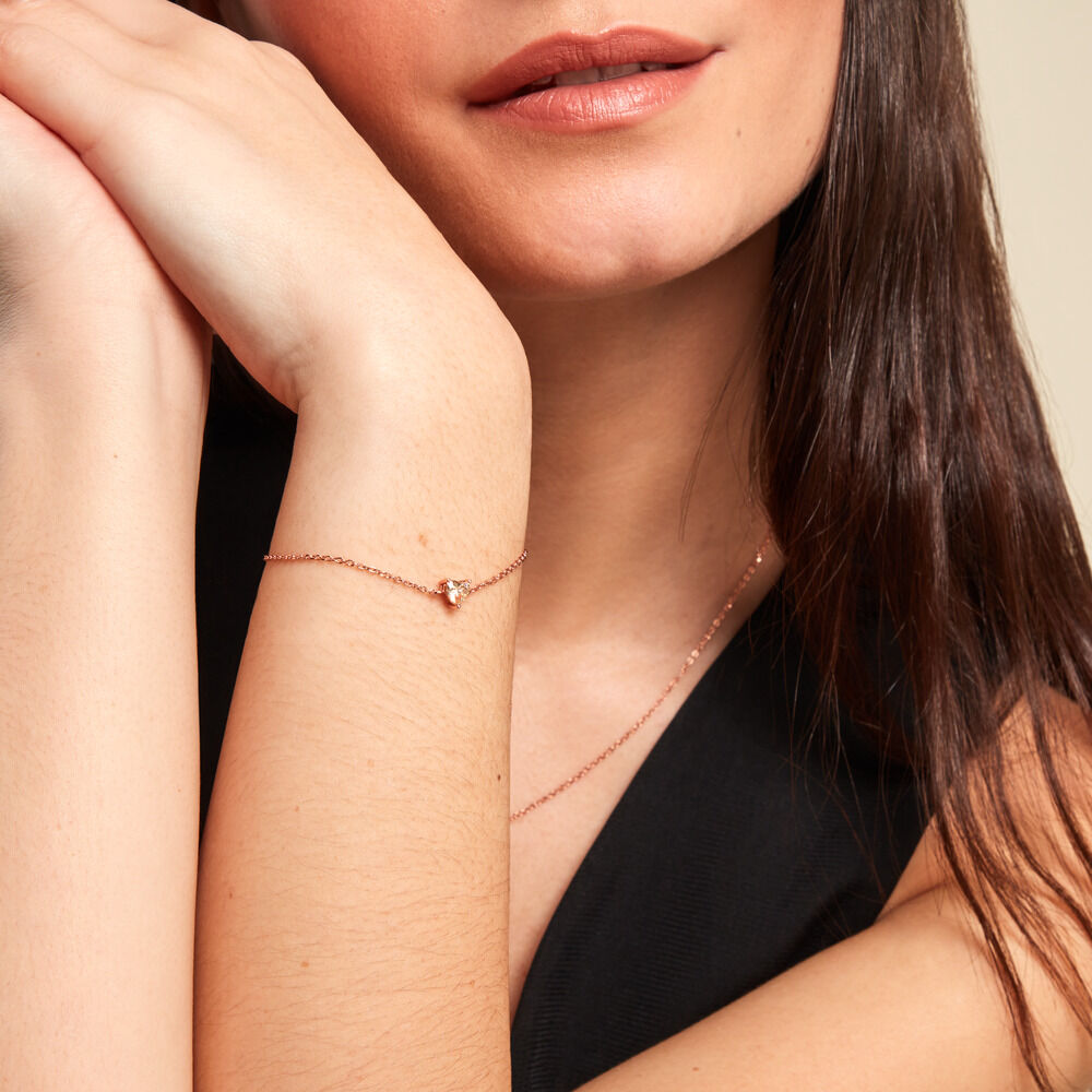 Bracelet Kelvyn Argent Rose Oxyde De Zirconium - Bracelets chaînes Femme | Marc Orian