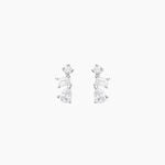 Boucles D'oreilles Puces Eclat D'Aurore Argent Blanc Oxydes De Zirconium - Puces Femme | Marc Orian