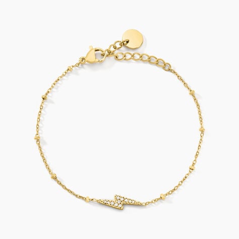 Bracelet Aurore Acier Dor&eacute; &eacute;clair Cristal - Bracelets cha&icirc;nes Femme | Marc Orian