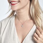 Pendentif Meylin Argent Blanc - Bijoux fantaisie Femme | Marc Orian