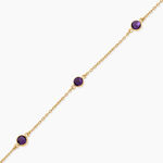 Bracelet Cressida Argent Dor&eacute; A L'Or 750/1000 Am&eacute;thyste - Bracelets cha&icirc;nes Femme | Marc Orian