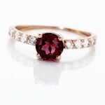 Bague Or Rose Monroe Rhodolite Oxydes De Zirconium - Bagues avec pierre Femme | Marc Orian