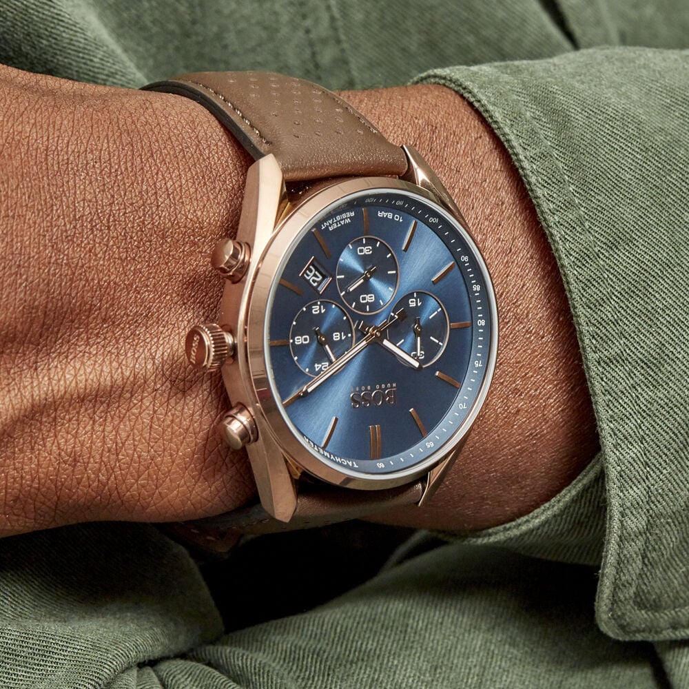 Montre hugo boss fond bleu store