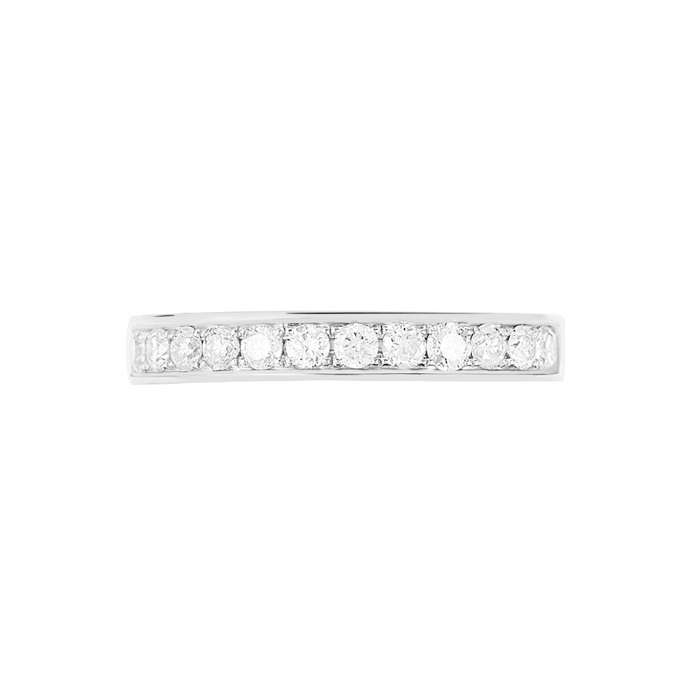 Alliance Dionysa Or Blanc Diamant - Alliances avec pierres Femme | Marc Orian