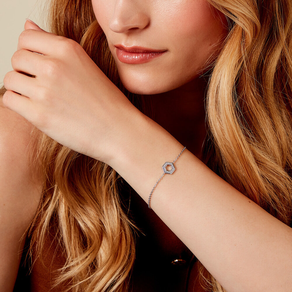 Bracelet Noely Argent Blanc Oxyde De Zirconium - Bracelets fantaisie Femme | Marc Orian