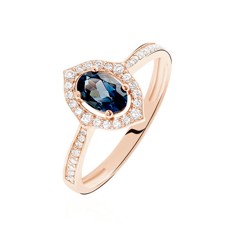 Bague Janna Or Rose Topaze Et Oxyde De Zirconium - Bagues pierres fines Femme | Marc Orian
