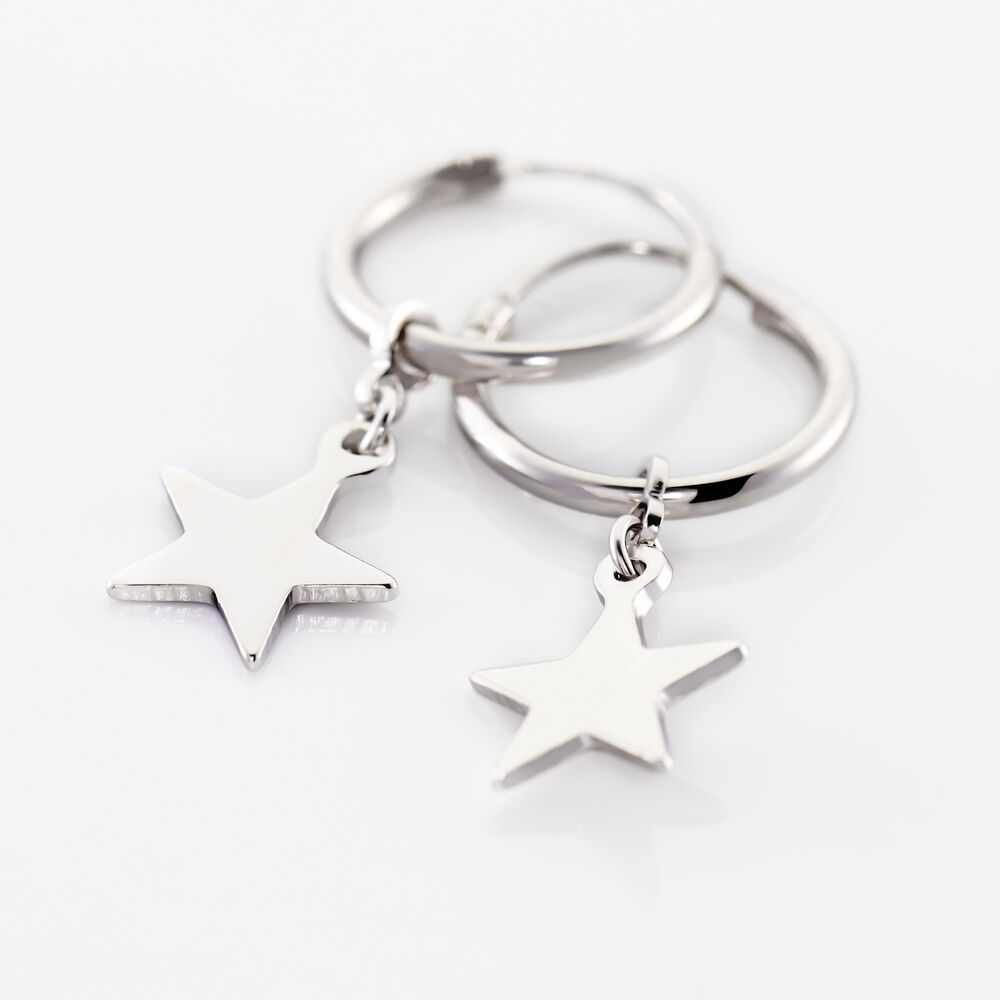 Cr&eacute;oles Elvyn Argent Blanc - Boucles d'oreilles pampille Femme | Marc Orian