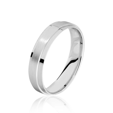 Alliance Florita Ruban Plat Or Blanc - Alliances duo Famille | Marc Orian