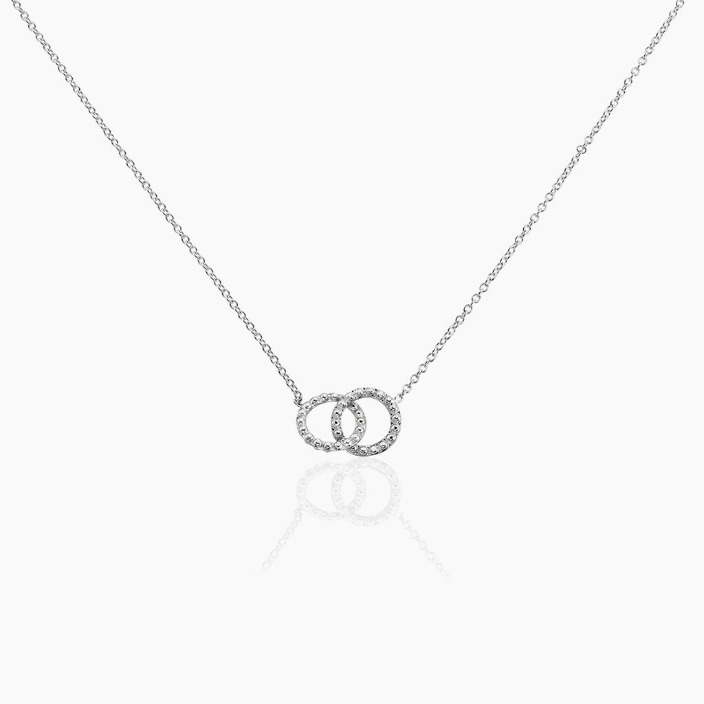 Collier M&eacute;lo&eacute; Argent Blanc - Colliers fantaisie Femme | Marc Orian