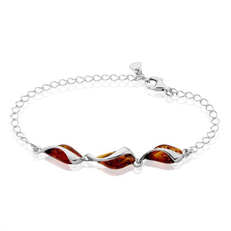 Bracelet Argent Blanc Eve-liseae Ambre - Bracelets chaînes Femme | Marc Orian