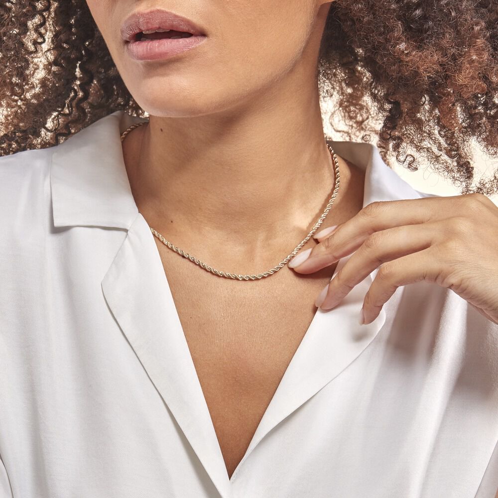 Collier Jerryenne Maille Corde Et Venitienne Or Bicolore - Chaines Femme | Marc Orian