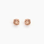 Boucles D'oreilles Puces Argent Rose Rio Santa Teresa Oxyde - Puces Femme | Marc Orian