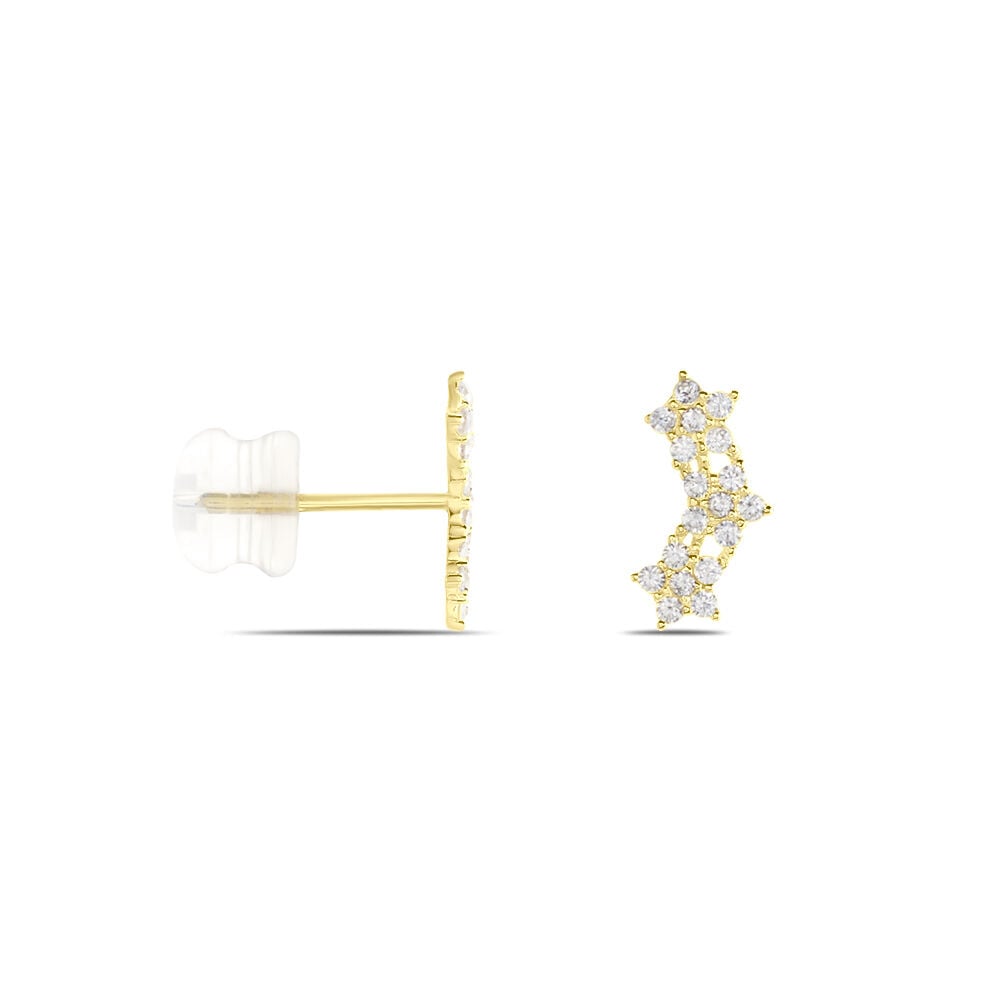 Boucles D'oreilles Puces Or Jaune Youssa Oxydes De Zirconium - Puces Femme | Marc Orian