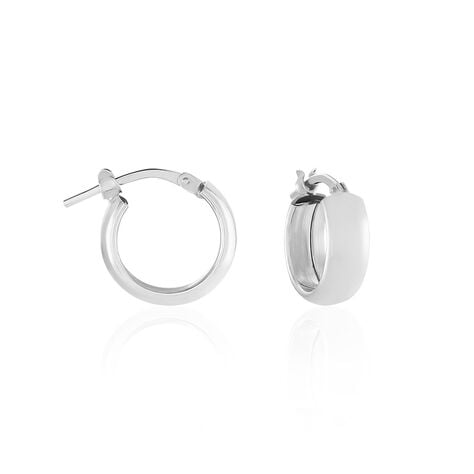 Créoles Lisa Argent Blanc - Créoles Femme | Marc Orian